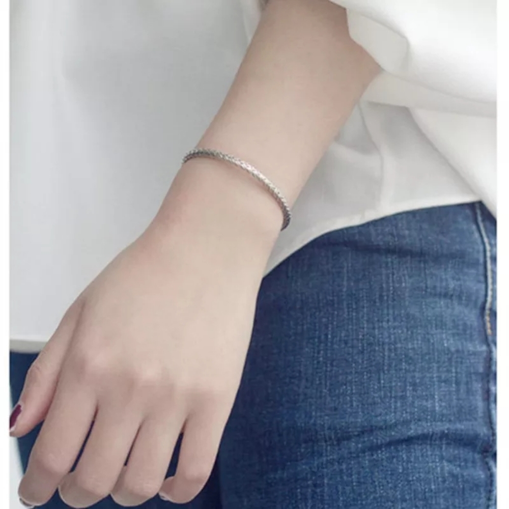 NEW Small Woven 925 Sterling Silver Bracelet - Picture 8 of 15